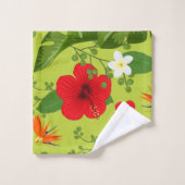 Tropische bloemen achtergrond 6 bad handdoek (Wasdoekje)