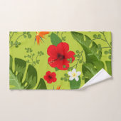 Tropische bloemen achtergrond 6 bad handdoek (Handdoek)