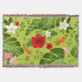 Tropische bloemen achtergrond 6 deken (Voorkant)