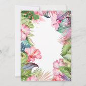 Tropische bloemen Aloha Luau Zwembadfeestje Kaart (Achterkant)