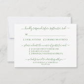 Tropische Bloemen Ananas Bruiloft Menu Keuze (Achterkant)