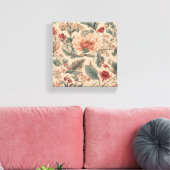  Tropische Bloemen Antiek Canvas Afdruk (Insitu (Woonkamer))