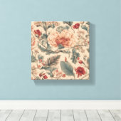  Tropische Bloemen Antiek Canvas Afdruk (Insitu (Houten vloer))