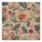  Tropische Bloemen Antiek Perfect Poster (Voorkant)