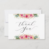 Tropische bloemen bedankkaart (Voorkant)