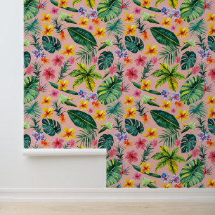 Tropische bloemen behang