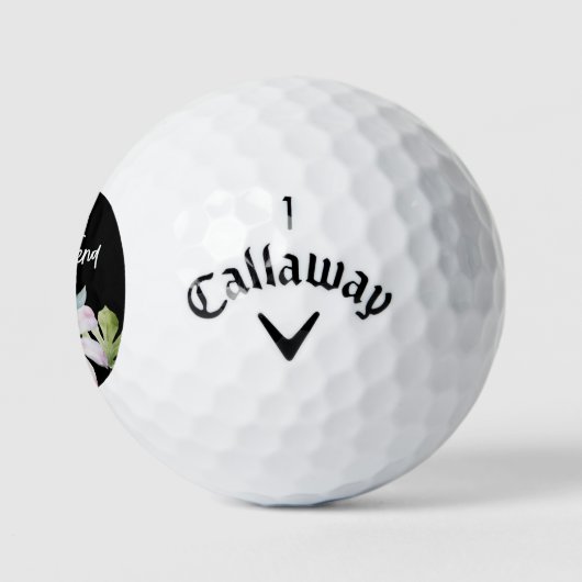 Tropische bloemen beste vriend golfballen (Logo)