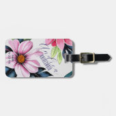 Tropische Bloemen Bestemming Bruidsmeisje Bagagelabel (Voorkant horizontaal)