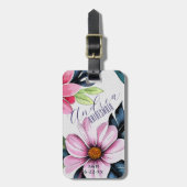 Tropische Bloemen Bestemming Bruidsmeisje Bagagelabel (Voorkant verticaal)