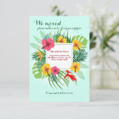 Tropische bloemen Bewegende Aankondiging (Staand voorkant)