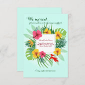 Tropische bloemen Bewegende Aankondiging (Voorkant / Achterkant)