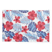 Tropische Bloemen Blad Kussensloop (Achterkant-Links)