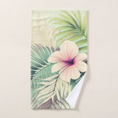  tropische bloemen & bladeren bad handdoek (Handdoek)