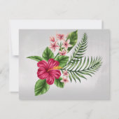 Tropische Bloemen & Bladeren Bruidsmeisje Verzoekk Kaart (Achterkant)