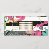 Tropische Bloemen Bladeren Cadeaubon (Achterkant)