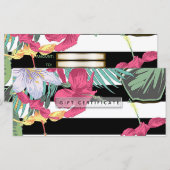 Tropische Bloemen Bladeren Cadeaubon (Voorkant / Achterkant)