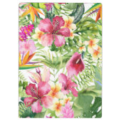 Tropische Bloemen & Bladeren Hawaiiaanse Bloemen C Klembord (Achterkant)