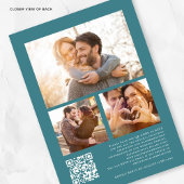 Tropische Bloemen Bloemen 3 Foto's QR Blauwgroen b Kaart