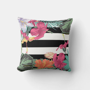 Tropische Bloemen Bloemen Bladeren Chic Botanisch Kussen
