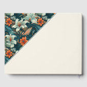 Tropische bloemen Bloemen Huwelijk Gastenboek (Achterkant)