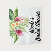 Tropische Bloemen Bloemstuk Bruids Bruiloft Wandkleed (Voorkant)