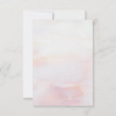 Tropische bloemen blozen roze bruiloft RSVP (Achterkant)