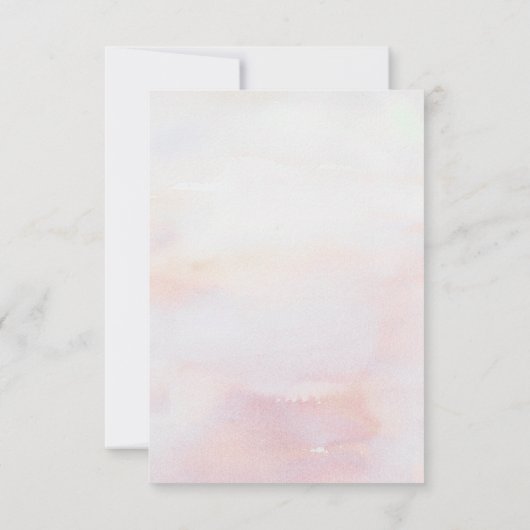 Tropische bloemen blozen roze bruiloft RSVP (Achterkant)