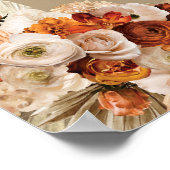 Tropische bloemen boho arch terracotta pampasgras poster (Hoek)