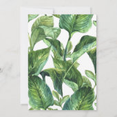 Tropische Bloemen Boho Quinceanera Party Kaart (Achterkant)