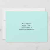 Tropische Bloemen Bord Blauwe Wervels Post Wedding Kaart (Achterkant)