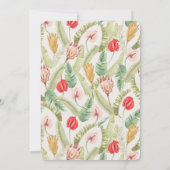 Tropische Bloemen & Botanische Planten Afstuderen Kaart (Achterkant)
