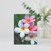 Tropische bloemen briefkaart (Staand voorkant)