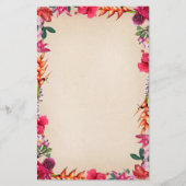 Tropische bloemen briefpapier (Voorkant)