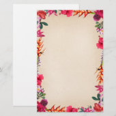 Tropische bloemen briefpapier (Voorkant / Achterkant)