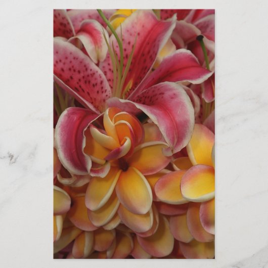 Tropische bloemen briefpapier (Voorkant)