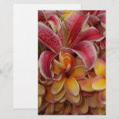 Tropische bloemen briefpapier (Voorkant / Achterkant)