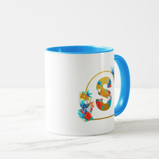 Tropische Bloemen Bruids Feestgeschenken Bruidsmei Mok (Voorkant rechts)