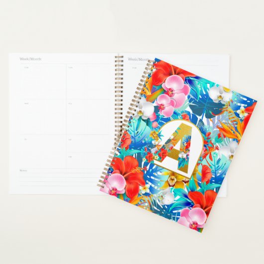 Tropische Bloemen Bruids Feestgeschenken Bruidsmei Planner (Display)