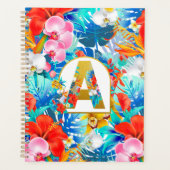 Tropische Bloemen Bruids Feestgeschenken Bruidsmei Planner (Voorkant)
