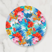 Tropische Bloemen Bruidsfeest Cadeaus Bruidsmeisje Bedankjes Labels (Achterkant)