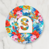 Tropische Bloemen Bruidsfeest Cadeaus Bruidsmeisje Bedankjes Labels (Voorkant)