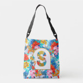 Tropische Bloemen Bruidsfeest Cadeaus Bruidsmeisje Crossbody Tas (Achterkant)