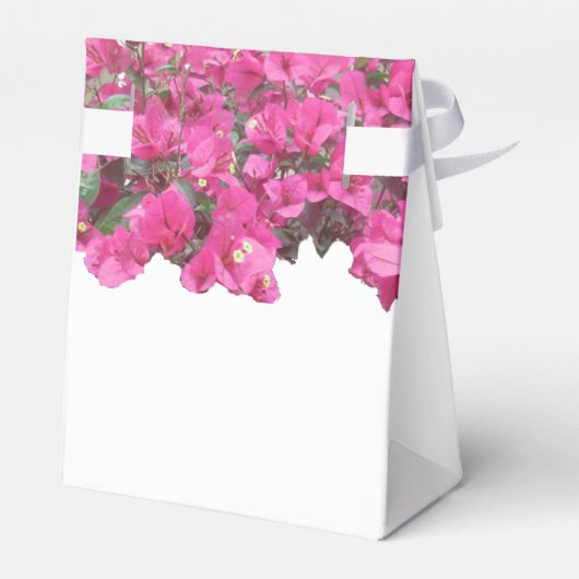 Tropische bloemen bruiloft bedankdoosjes (Achterkant)