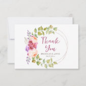 Tropische bloemen bruiloft bedankkaart (Voorkant)