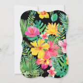 Tropische bloemen bruiloft douche uitnodiging (Achterkant)