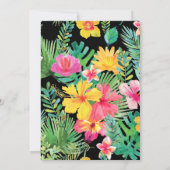 Tropische bloemen bruiloft douche uitnodiging (Achterkant)