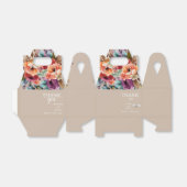 Tropische Bloemen Bruiloft Favor Box Bedankdoosjes (Uitgevouwen)