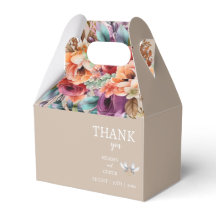 Tropische Bloemen Bruiloft Favor Box