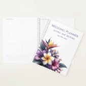 Tropische Bloemen-Bruiloft-Planner Planner (Display)