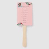 Tropische bloemen bruiloft thema handwaaier (Achterkant)